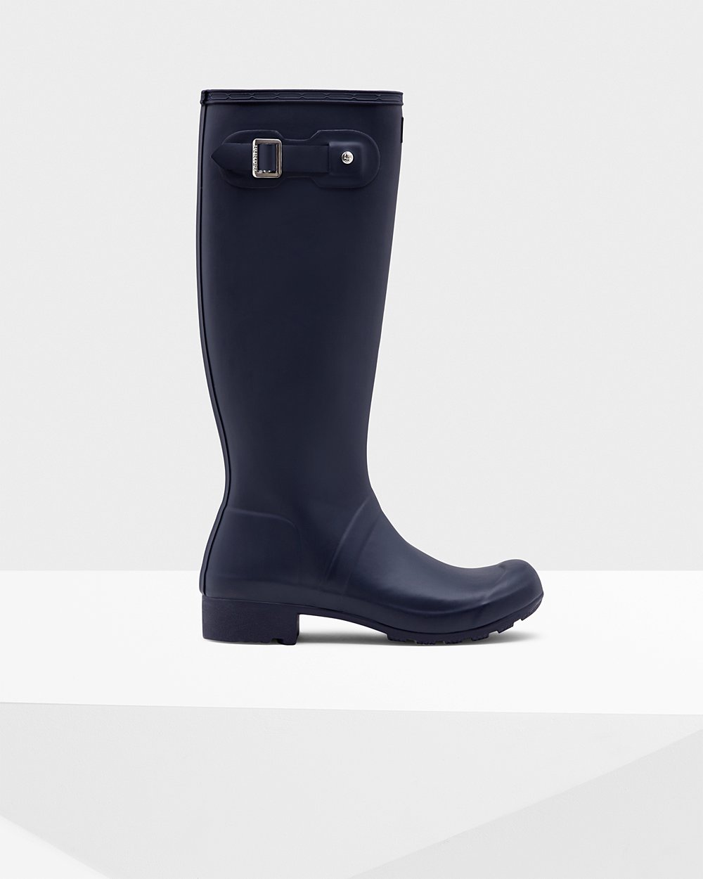 Womens Hunter Original Tour Foldable - Tall Rain Boots Navy - 0917-QHFUS